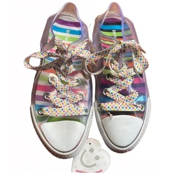 NWT Clear Zany Jelly Slingback Lace-Up Sneaker - LittleMissMatched NEW size 5 - Picture 1 of 8
